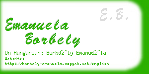 emanuela borbely business card